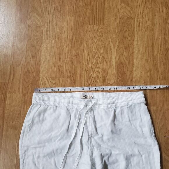 🌹 UGG 🌹 Raven Cotton Flannel Striped Pajama Set - [XL in Light Blue + White] - Picture 12 of 16